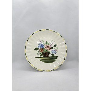 Vintage Salad Plate Flower Bowl Variant By Blue Ridge Southern Pottery